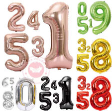 30" Air 40" Giant Foil Number Self Inflating Balloons Birthday Age Party