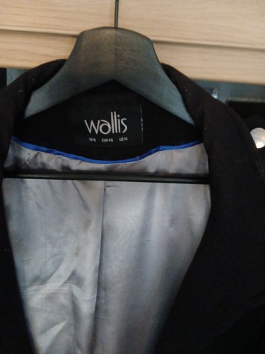 Black knee length coat - black,