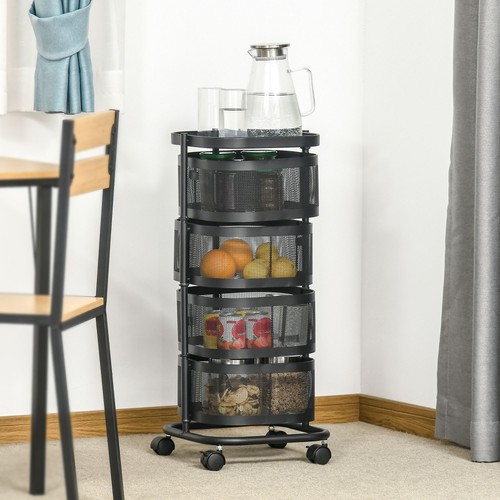 Tier storage trolley on - 4-tier,