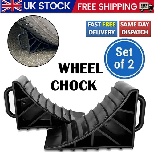 Black wheel chocks - black,