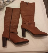 Knee Length Leather Boots