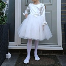 HOLLY COMMUNION DRESS WHITE