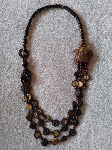 Carved coconut multi - , strand