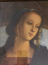 Alinari Madonna by Perugino — Vintage Italian Print in Elegant Framed Display