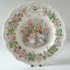 Vintage Royal Doulton Brambly Hedge Plate Four Seasons Summer 1982 Jill Barklem