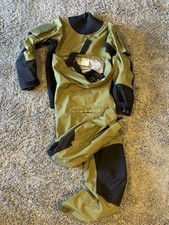Olive Green Typhoon Two Piece Drysuit Small