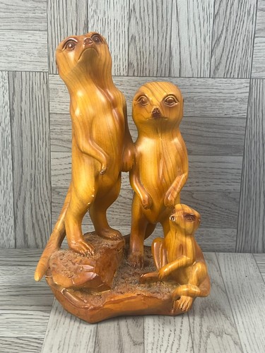Meerkat ornament wood effect - meerkat,