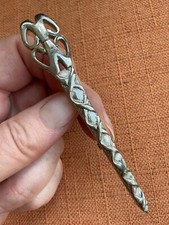 Vintage Scottish Kilt Pin Brooch, Celtic Knots, 8cm long