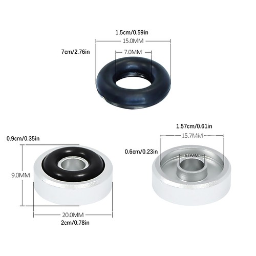 4pcs aluminum hifi audio - aluminum,