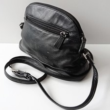 ✅Debenhams Soft Real Leather Women's Cross Body Bag Black 24/17/7 Cm