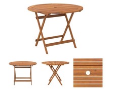 Folding Garden Table Outdoor Foldable Dining Tables Wooden Patio Furniture BBQ