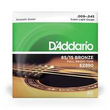 D'Addario EZ890 85/15 Bronze 9-45 Acoustic Guitar Strings, Super Light