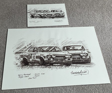1989 Nicholas Watts prints featuring & HAND SIGNED by Gerry Marshall, 1974 Tour