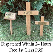 Oak Wood Memorial Cross Wooden
