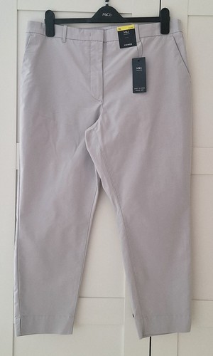 Ladies grey chinos - m&s,