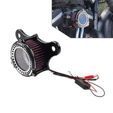 Air Filter Cleaner Intake Filter W/ Light For Harley Touring Street Glide Dyna