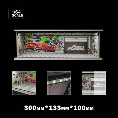 Car garage model led city - 1/64,