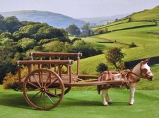 1:24 cart donkey handmade leather harness set diorama Schleich scale small horse