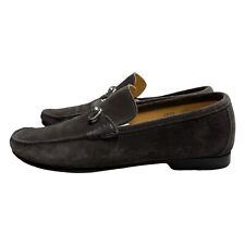 Russell & Bromley Loafers Mens UK 8 EU 42.5 Brown Suede Snaffle Slip On Shoes