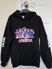 Black JACK Roblox Gamer Gaming Hoodie age 9-11 VGC Hooded Sweatshirt