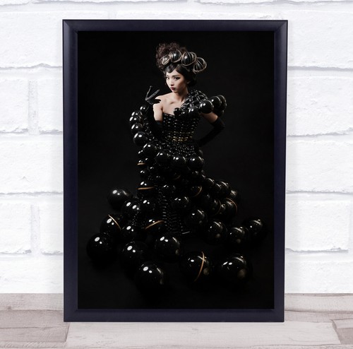 Balloon dress lady pose - dress,