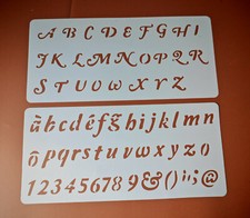 Alphabet & Number Stencil Set : Uppercase, Lowercase, Numbers & Symbols Template