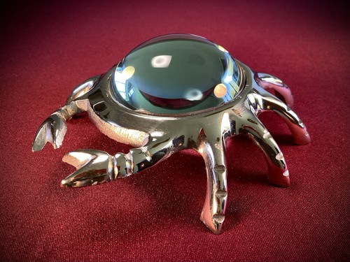 Vintage chrome crab magnifying - vintage,