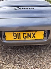Personal reg / Cherished no for Porsche 911 GMX