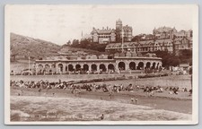 Boscombe The Front from the Pier Dorset RPPC beach scene c1928 promenade