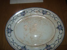 LARGE VINTAGE BURLEIGH WARE NANT-GARW BURSLEM SERVING DISH PLATE MEAT PLATTER