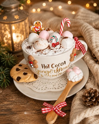 Fake artificial hot chocolate - artificial,