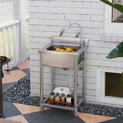 Stainless steel utility - steel, sink