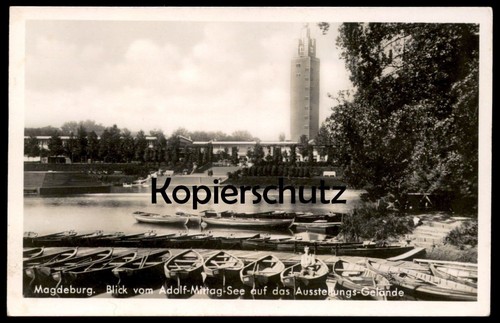 Vintage postcard magdeburg - vintage,