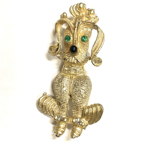 Vintage gold tone poodle - vintage,