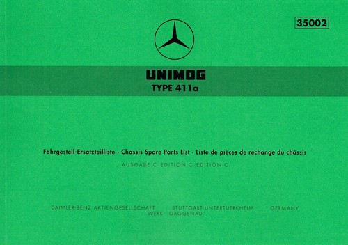 Unimog ersatzteilliste 411a - unimog, u