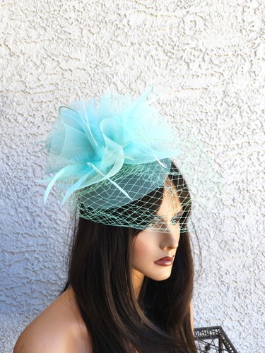 Mint fascinator formal dress - formal,
