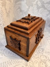 HANDMADE WOODEN CASKET  Tea Caddle, Pet Ashes, 