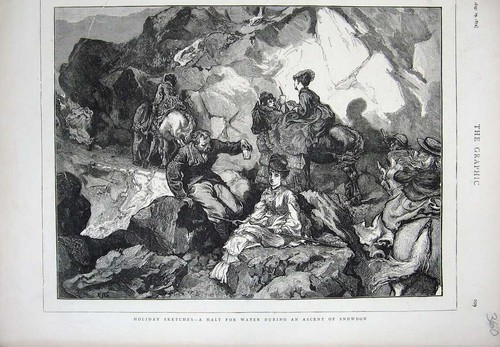 Original old antique print - original,