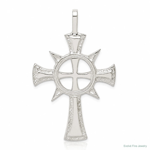 Sterling silver iona cross - silver,