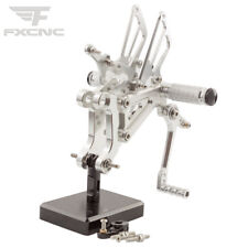 CNC Silver Rearsets Foot Rest Peg Mount For  Aprilia RS125 2T 96-2010 GP Shift