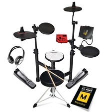 Carlsbro Jazz Style Electronic Drum Kit with Stool, Headphones & Tablet Holder