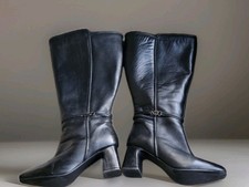 Duo Black Extra Wide Fit Super Curvy Calves Knee High Boots Size 6 DuoBoots