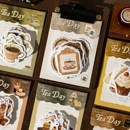 Tea day sticker flakes - day,