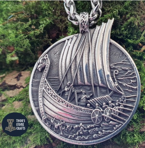 Viking longship pendant - longship,