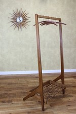 John Lewis Retro Styled Open Clothes Rack / Rail with Teak Vintage Hangers