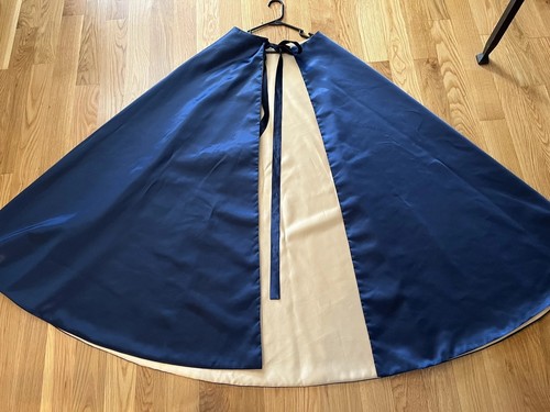 Silky blue gold lined - blue,