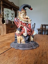 Antique Victorian Mr Punch And Toby Cast Iron Door Stop A.K.& Sons