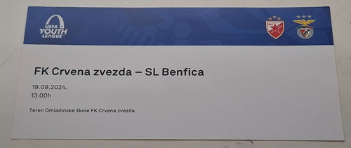 Red star belgrade benfica - red, 2024