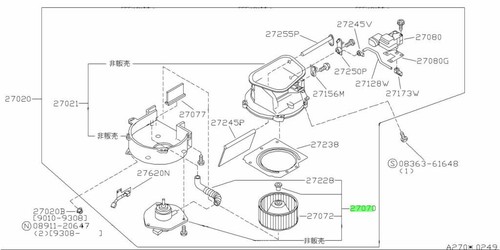 Motor fan assembly blower - motor, &