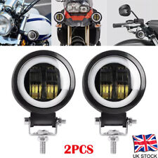 2Pcs White Round Angel Eye LED